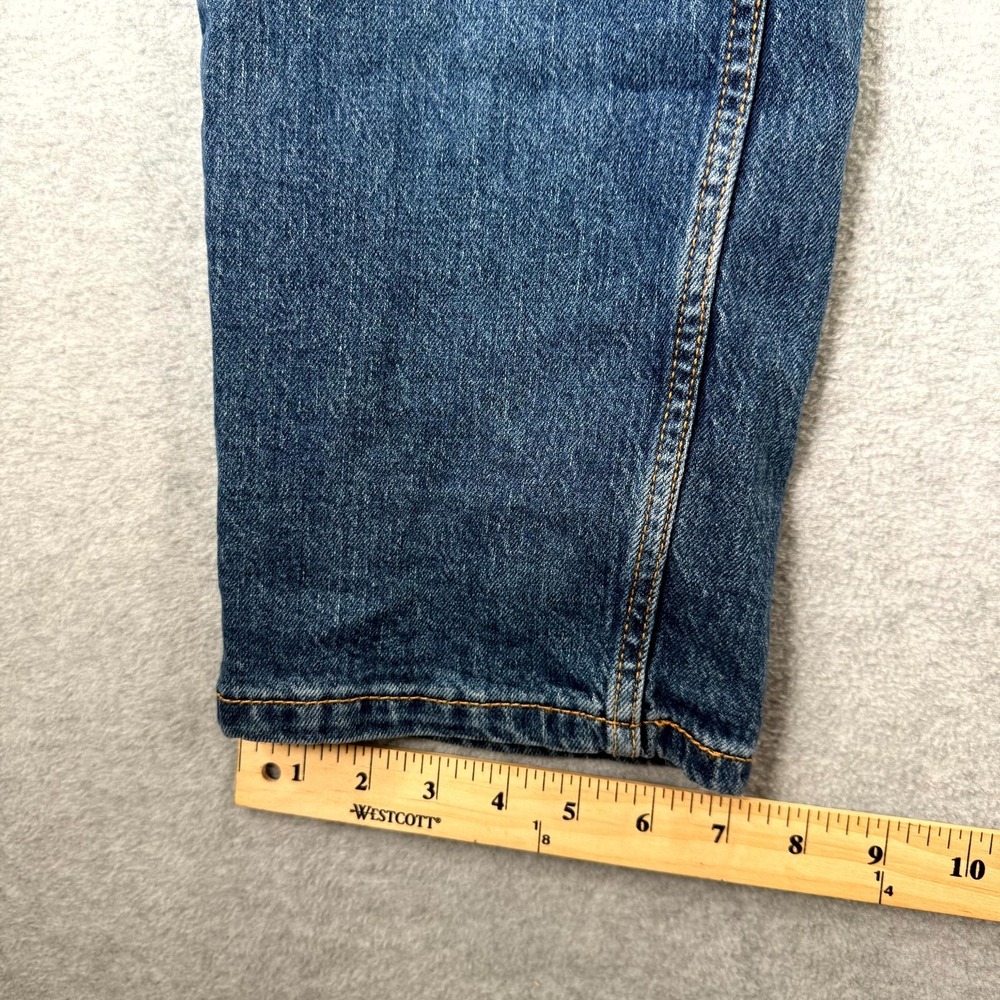 Levi's 505 Regular Fit Stretch Jeans Men 32X30 Blue Denim 5-Pockets Straight Leg - Picture 8 of 11